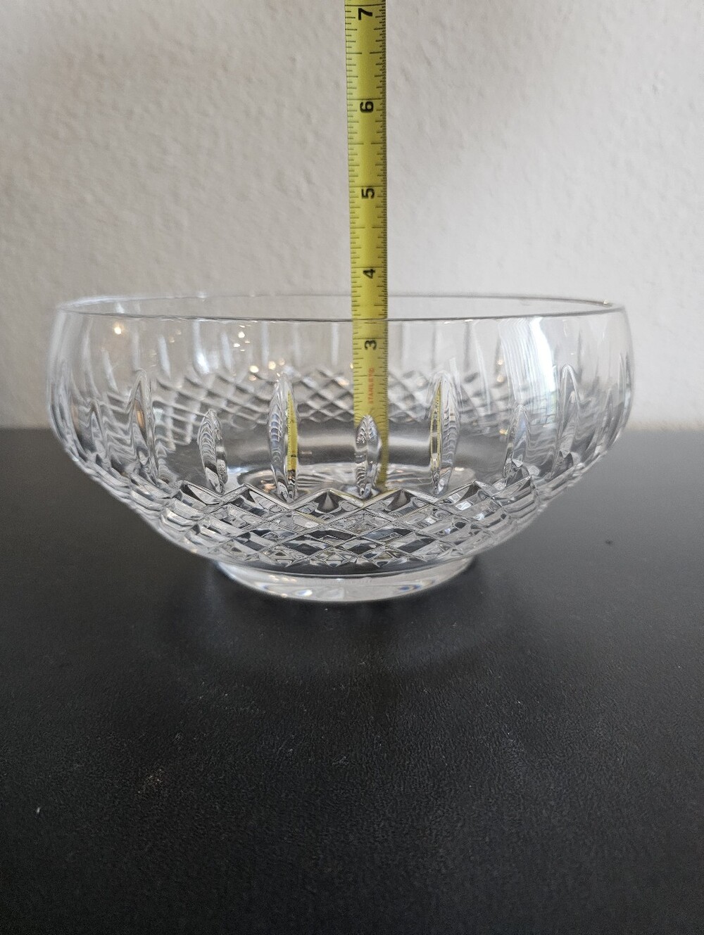 Vintage Atlantis Crystal Hand Cut 8" Serving Bowl - Signed Atlantis - Picture 7 of 7